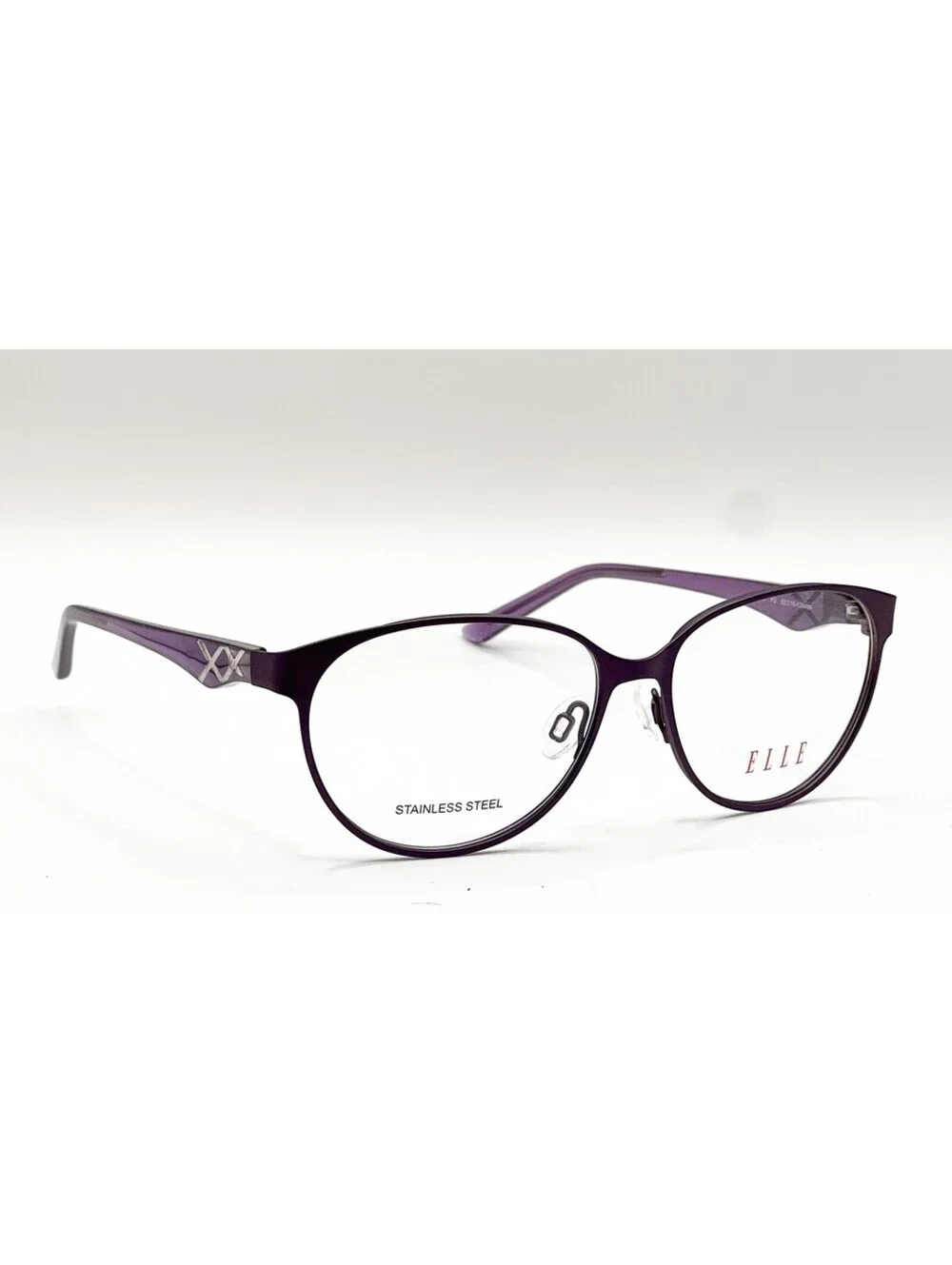 Elle EL13437 PU Purple Cat Eye Authentic Eyeglass Frames 53-15-135